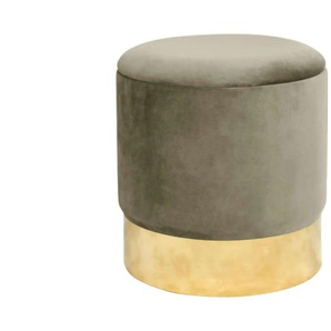 Pouf mit Stauraum - beige - Materialmix - 39.0 | Möbel Kraft