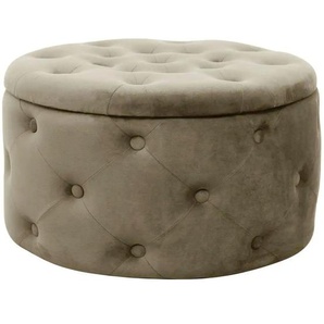 Pouf mit Stauraum - beige - Materialmix - 55.0 | Möbel Kraft