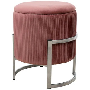 Pouf mit Stauraum Paloma ¦ rosa/pink Ø: 40