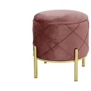 Pouf mit Stauraum - rosa/pink - Materialmix - 37.0 | Möbel Kraft