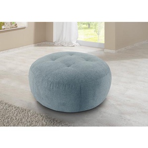 Pouf Montfort Ø 104cm Blau Chenille Alix: Hellblau