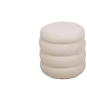 Pouf   ¦ weiß ¦ Maße (cm): B: 40 H: 41