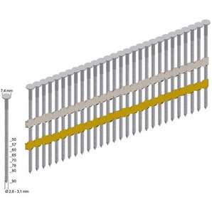 Prebena - Rundkopf Streifennägel Type RK28/60BK Blank ø 2,8 x 60 mm