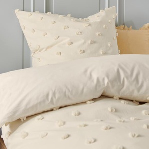 Premium-Baumwoll-Bettwäsche - Beige - 100% Baumwolle - - Maße: 135 x 200 cm