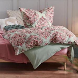 Premium-Baumwoll-Bettwäsche - grün - 100% Baumwolle - - Maße: 155 x 220 cm