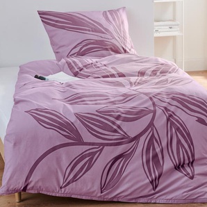 Premium-Baumwoll-Bettwäsche - lila - 100% Baumwolle - - Maße: 135 x 200 cm