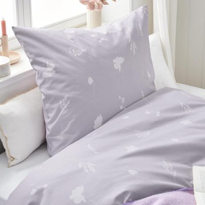 Premium-Baumwoll-Bettwäsche - lila - 100% Baumwolle - - Maße: 155 x 220 cm