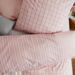 Premium-Baumwoll-Bettwäsche - rosa - 100% Baumwolle - - Maße: 155 x 220 cm