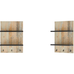 Home affaire Wandregal Sherwood, Breite 60 cm, in modernem Holz Dekor, 28 mm starke Ablageböden