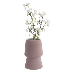 Present Time Cast Edged Vase - faded pink - Höhe 26 cm - Ø 17 cm