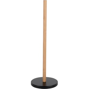 Present Time Clean Ersatzrollenhalter - bamboo/black - Ø 15 cm - Höhe 46 cm