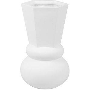 Present Time Geo Crown Vase - weiß - Höhe 25 cm - Ø 15 cm