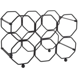 Present Time Honeycomb Weinregal - black - 31 x 16,5 x 22 cm