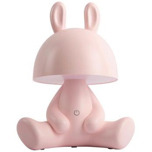 Present Time Kindertischleuchte Bunny, Pink, Kunststoff, Hase,Hase, Tierform,Tierform, 22x27x17 cm, 3 Helligkeitsstufen, Lampen & Leuchten,