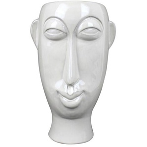 Present Time Mask Blumentopf lang - white - 17,2 x 16,2 x 27,2 cm