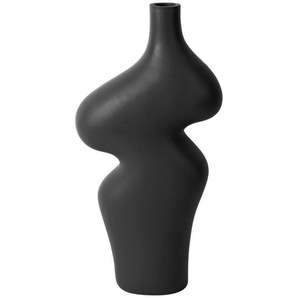 Present Time Organic Curves Vase - schwarz - 15,5x30,5 cm - Ø 2 cm