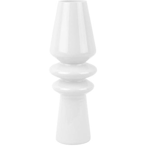 Present Time Sparkle Cone Vase - weiß - Höhe 25 cm - Ø 9 cm