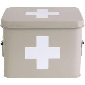 Present Time Storage Medicine Aufbewahrungsbox - matt warm grey - 21,5x15,5x16 cm