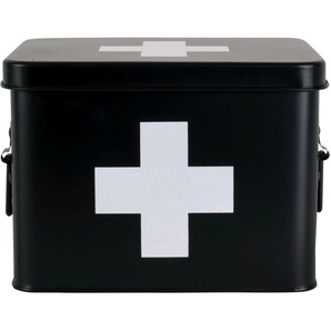 Present Time Storage Medicine Aufbewahrungsbox - mattb black - 21,5x15,5x16 cm