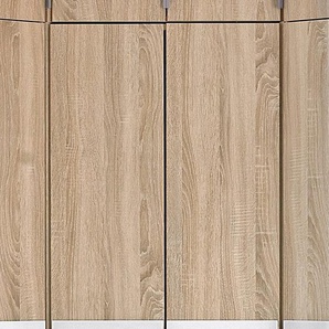 Eckkleiderschrank PRIESS Madrid Schränke Gr. H: 193 cm, braun (struktureichefarben hell, weißglas) Eckkleiderschrank Kleiderschrank Kleiderschrank-Zubehör Schranksystem Eckschränke Schränke