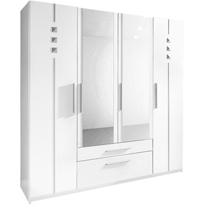 priess Kleiderschrank, 1-bis 5-türig, mit silberfarbigen Applikationen