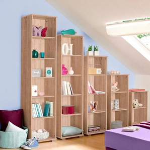 Regal PRIESS, braun (struktureichefarben hell), B:41cm H:167cm T:38cm, Holzwerkstoff, Regale, Standregal