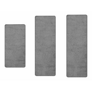 Bettumrandung PRIMAFLOR-IDEEN IN TEXTIL MANILA Gr. B/L (Brücke): 67 cm x 140 cm (2 St.) B/L (Läufer): 67 cm x 180 cm (1 St.), rechteckig, grau (silbergrau) Bettumrandungen Bettvorleger, Kurzflor, Uni Farben, Läufer-Set für das Schlafzimmer