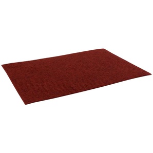 PRIMAFLOR-IDEEN IN TEXTIL Nadelvliesteppich MALTA Teppiche strapazierfähig, Uni-Farben, Kurzflor Teppich, Nadelvlies Gr. B/L: 200 cm x 1000 cm, 2,5 mm, 1 St., rot Esszimmerteppiche