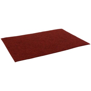 PRIMAFLOR-IDEEN IN TEXTIL Nadelvliesteppich MALTA Teppiche strapazierfähig, Uni-Farben, Kurzflor Teppich, Nadelvlies Gr. B/L: 200 cm x 1500 cm, 2,5 mm, 1 St., rot Esszimmerteppiche