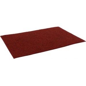 PRIMAFLOR-IDEEN IN TEXTIL Nadelvliesteppich MALTA Teppiche strapazierfähig, Uni-Farben, Kurzflor Teppich, Nadelvlies Gr. B/L: 200 cm x 4000 cm, 2,5 mm, 1 St., rot Esszimmerteppiche