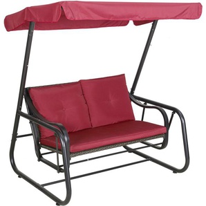 Primaster Hollywoodschaukel Torino rot 2-Sitzer, inkl. Auflagen GLO691151681