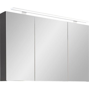Primaster Spiegelschrank Düsseldorf mit Beleuchtung grau 100 x 70 cm GLO790202543