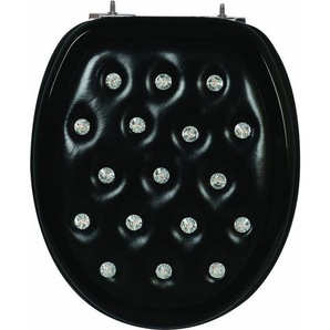 Primaster - WC-Sitz mit Strasssteinen Absenkautomatik Soft schwarz