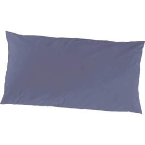 Kissenbezug PRIMERA Erko Kissenbezüge Gr. B/L: 80 cm x 40 cm, 2 St., Perkal, blau Kissenbezüge uni mit Reißverschluss