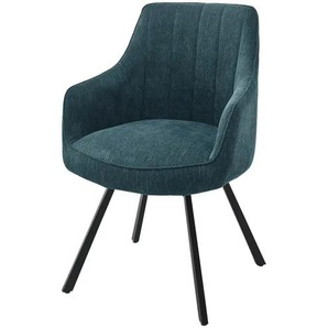 Primo Armlehnstuhl drehbar Loro - blau - Materialmix - 60 cm - 87 cm - cm 61,0 | Möbel Kraft