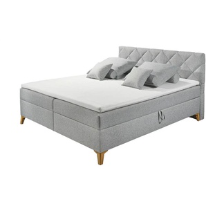 Primo Boxbett mit Bettkasten Alva - grau - Materialmix - 180 cm - 116 cm | Möbel Kraft
