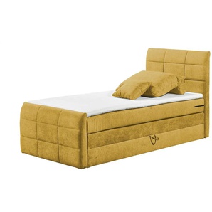 Primo Boxspringbett mit Bettkasten - gelb - Materialmix - 103 cm - 113 cm | Möbel Kraft