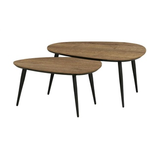 Primo Couchtisch 2er Set Dortmund - holzfarben - Materialmix - 60 cm - 45 cm | Möbel Kraft