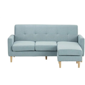 Primo Ecksofa variabler Hocker Halvar - blau - Materialmix - 190 cm - 88 cm - cm 141,0 | Möbel Kraft