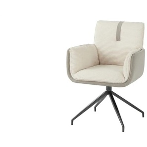 Primo Esszimmerstuhl drehbar Gloria - creme - Materialmix - 62,5 cm - 85,2 cm - cm 63,5 | Möbel Kraft