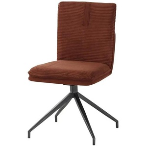 Primo Esszimmerstuhl drehbar Gloria - orange - Materialmix - 47,3 cm - 84,5 cm - cm 62,7 | Möbel Kraft