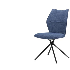 Primo Esszimmerstuhl drehbar Gundis - blau - Materialmix - 47 cm - 90,5 cm - cm 61,0 | Möbel Kraft