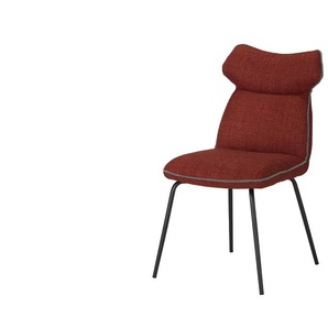 Primo Esszimmerstuhl mit Metallgestell Denver - rot - Materialmix - 48 cm - 90 cm - cm 65,0 | Möbel Kraft