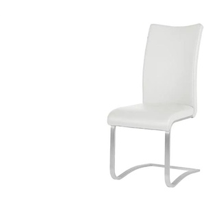 Primo Freischwinger mit Edelstahlgestell Letitia - weiß - Materialmix - 43 cm - 103 cm - cm 52,0 | Möbel Kraft