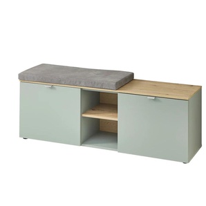 Primo Garderobenbank Turin - grün - Materialmix - 128 cm - 50 cm - cm 38,0 | Möbel Kraft