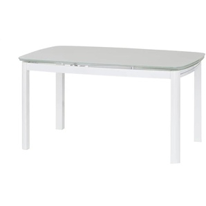 Primo Glastisch ausziehbar Terry - weiß - Materialmix - 90 cm - 75,5 cm | Möbel Kraft