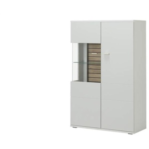 Primo Highboard Amelia - weiß - Materialmix - 90 cm - 138 cm - cm 38,0 | Möbel Kraft