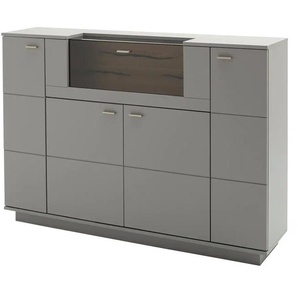Primo Highboard Sella - grau - Materialmix - 160 cm - 113 cm - cm 38,0 | Möbel Kraft