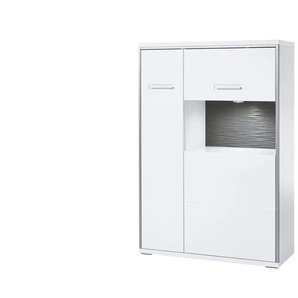 Primo Highboard Setto - weiß - Materialmix - 94 cm - 137 cm - cm 38,0 | Möbel Kraft