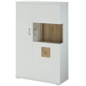 Primo Highboard Topeka - weiß - Materialmix - 90 cm - 142 cm - cm 37,0 | Möbel Kraft